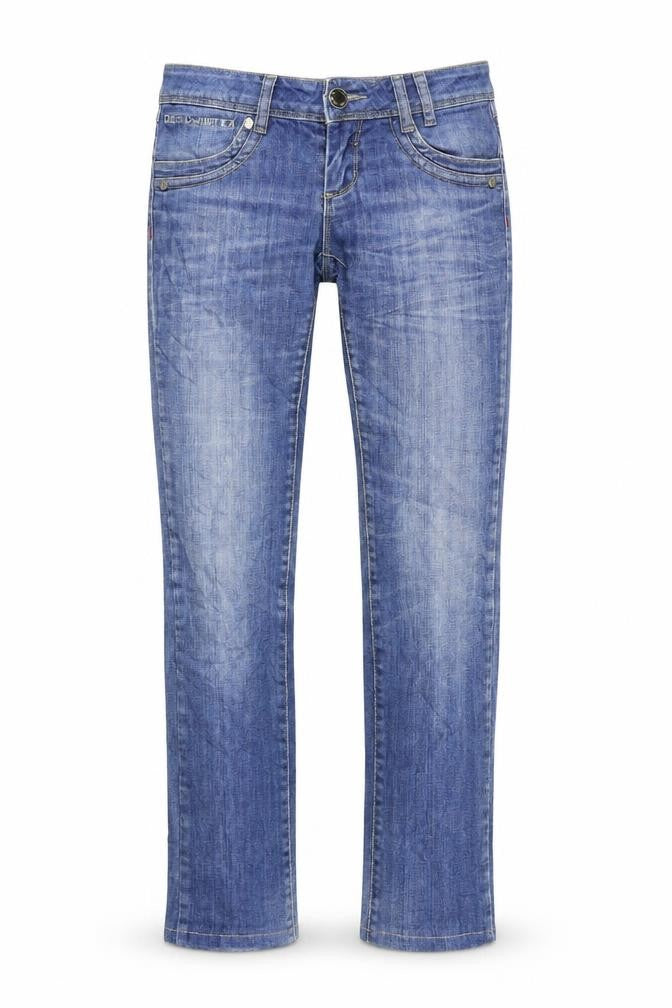 moda + Womens Blue  Denim Straight Jeans Size 27 in L32 in