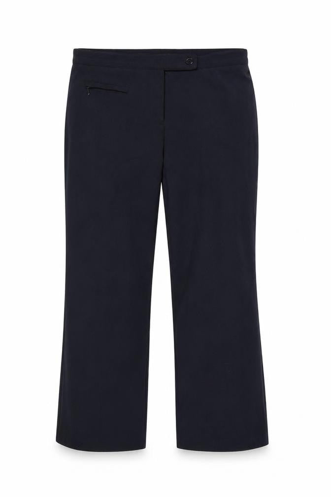 Front view of Epilogue women’s blue tapered jeans, size UK 16, 28-inch leg