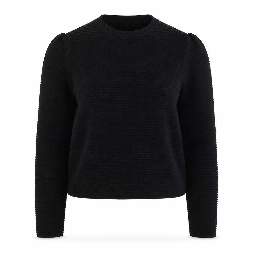Front view of Atmosphere women’s black jumper, size UK 12