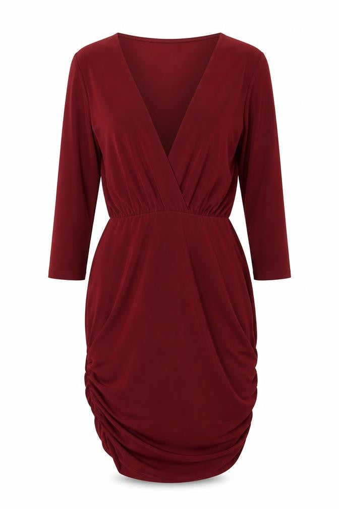 Front view of Missguided women’s red bodycon, size UK 8