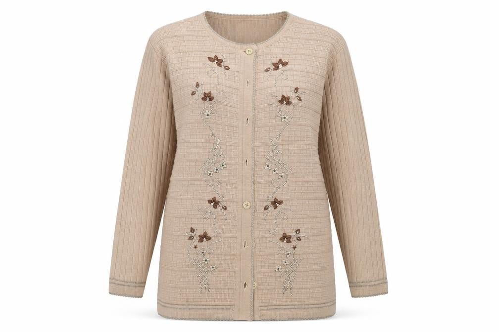 Cozzi Womens Beige   Cardigan Jumper One Size