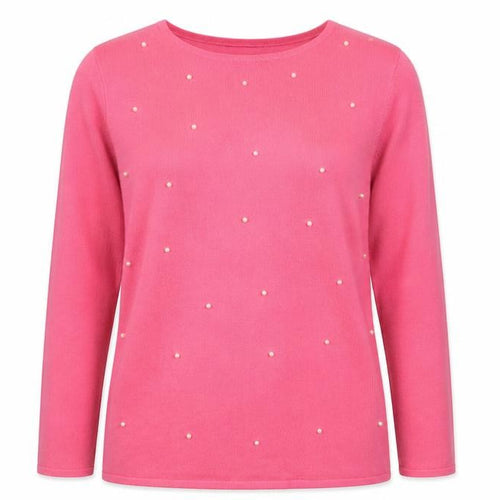 Bonmarché Womens Pink  Knit Pullover Jumper Size 14