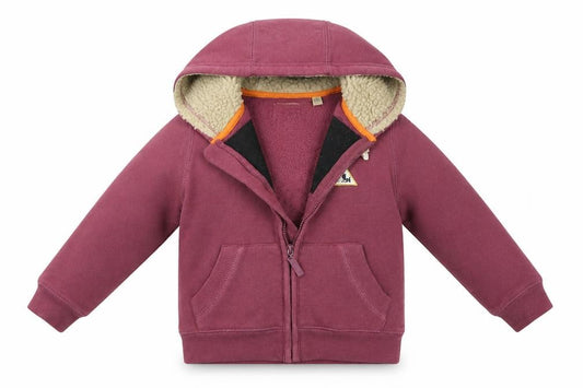Front view of Authentic Authentic & british boys’ purple jacket coat, size 2, years