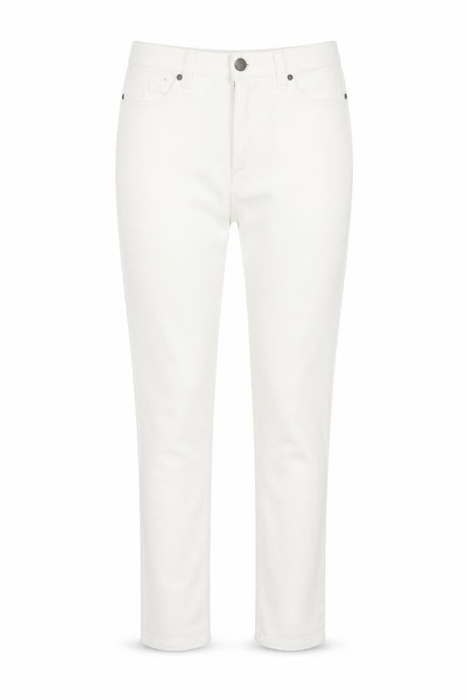 Denim & Co. Womens White   Straight Jeans Size 32 L32 in