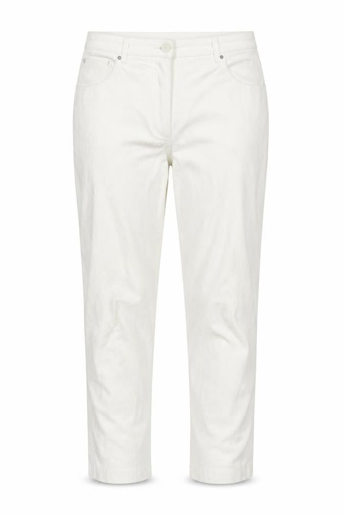 Basler Womens White Extra Slim Cotton Jeans Size 14