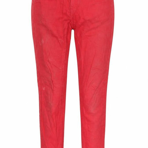 Mango Womens Red  Denim Jegging Jeans Size 6 L29 in