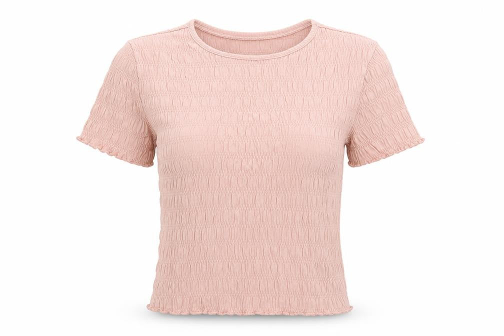 Front view of Divided women’s pink basic t-shirt, size S