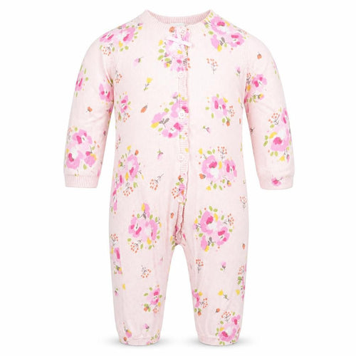 mini blub Girls Pink Floral  Babygrow One-Piece Size 3-6 Months