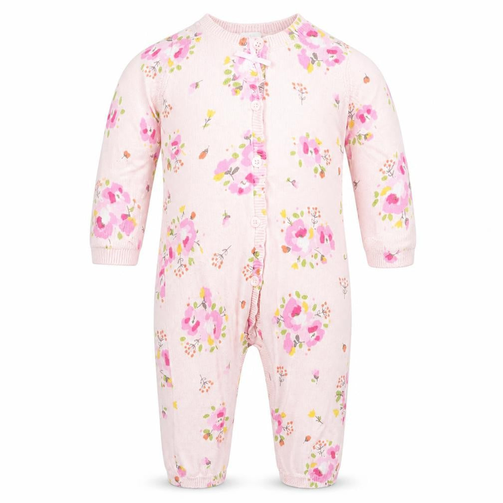 mini blub Girls Pink Floral  Babygrow One-Piece Size 3-6 Months