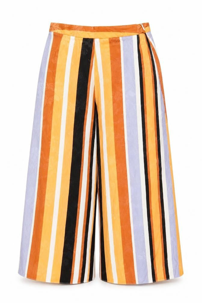 ASOS Womens Multicoloured Striped  Cropped Trousers Size 6 L20 in