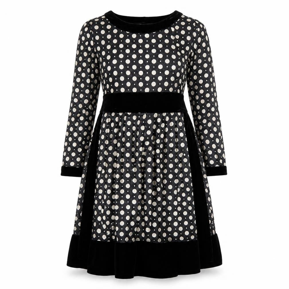 Pussycat Womens Black Polka Dot  Jumper Dress  Size 8