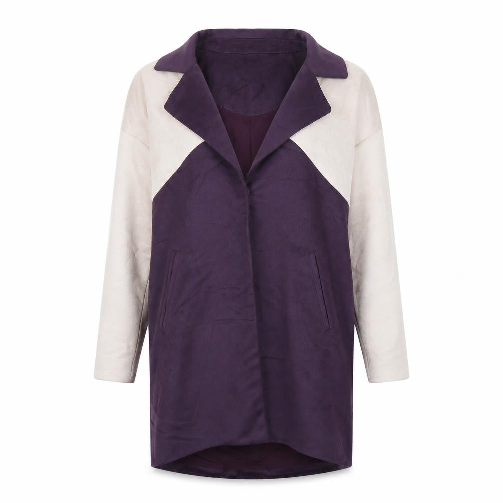 Front view of Nameless women’s purple overcoat coat, size S
