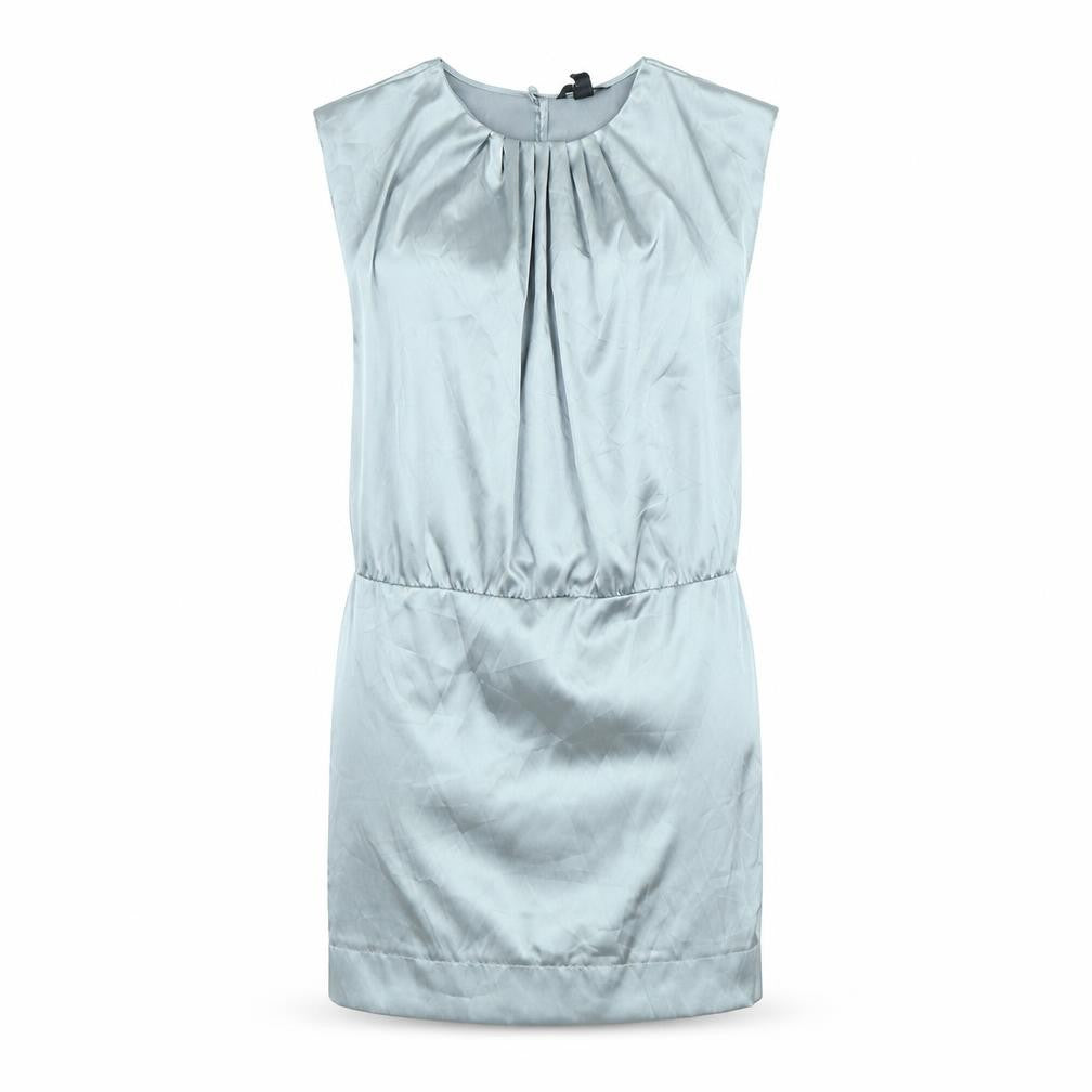 Front view of H&M women’s silver mini, size UK 6, - v
