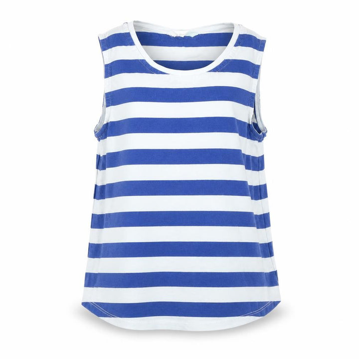 John Lewis Girls Blue Striped Basic Tank Size 6 Years