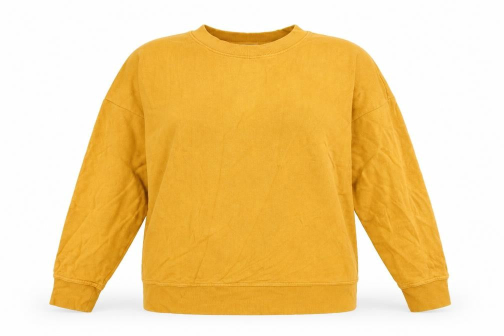 Front view of Next women’s yellow jumper, size UK 16