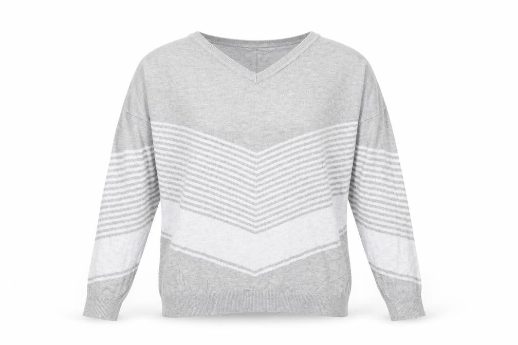 Front view of Maison de nimes women’s grey jumper, size S