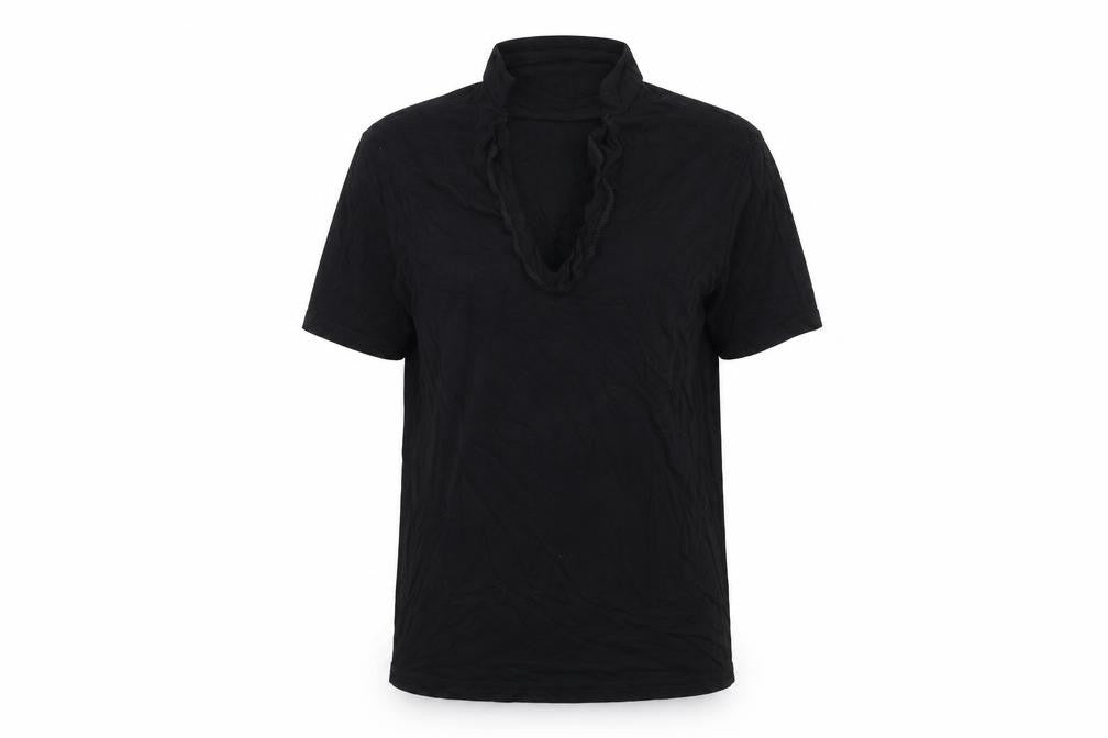Front view of Atmosphere women’s black basic t-shirt, size UK 6