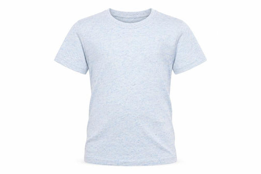 Front view of Lily & Dan boys’ blue basic t-shirt, size 5-6, years