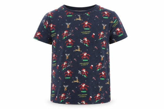 Front view of Primark boys’ blue basic t-shirt, size 5-6, years