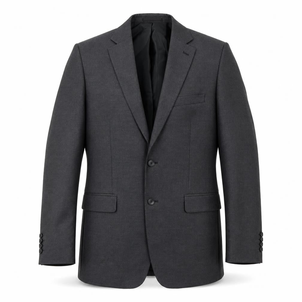 Front view of MOSS ESQ men’s grey jacket blazer, size L