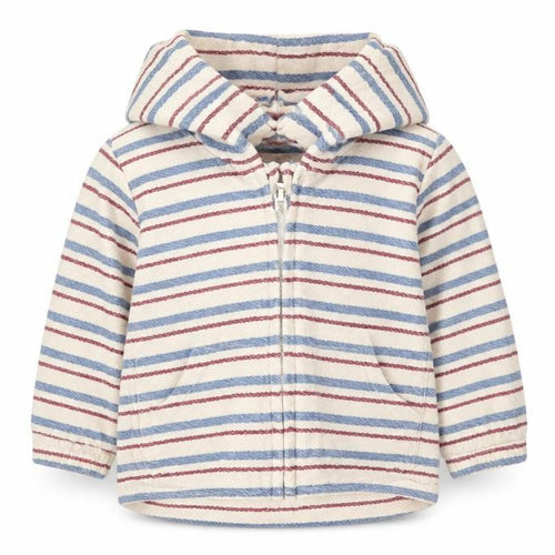 M&S Boys Beige Striped  Full Zip Jumper Size 6-9 Months