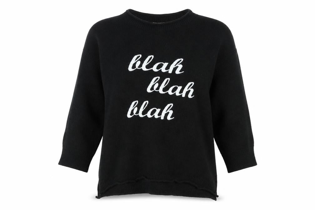Front view of Papaya women’s black jumper, size S