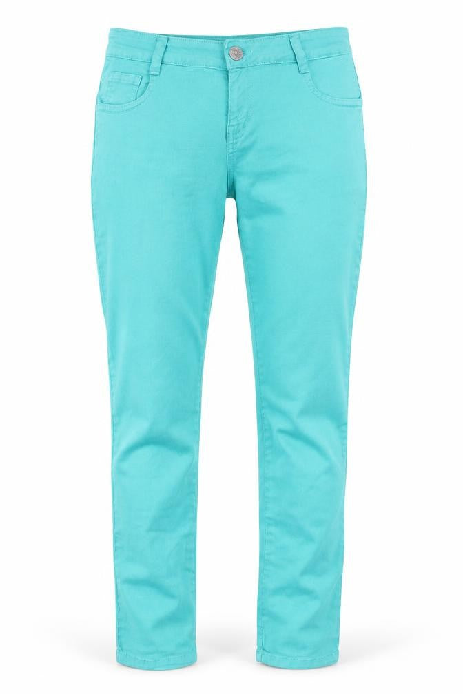 Simon Martin Womens Green  Denim Straight Jeans Size 8 L31 in