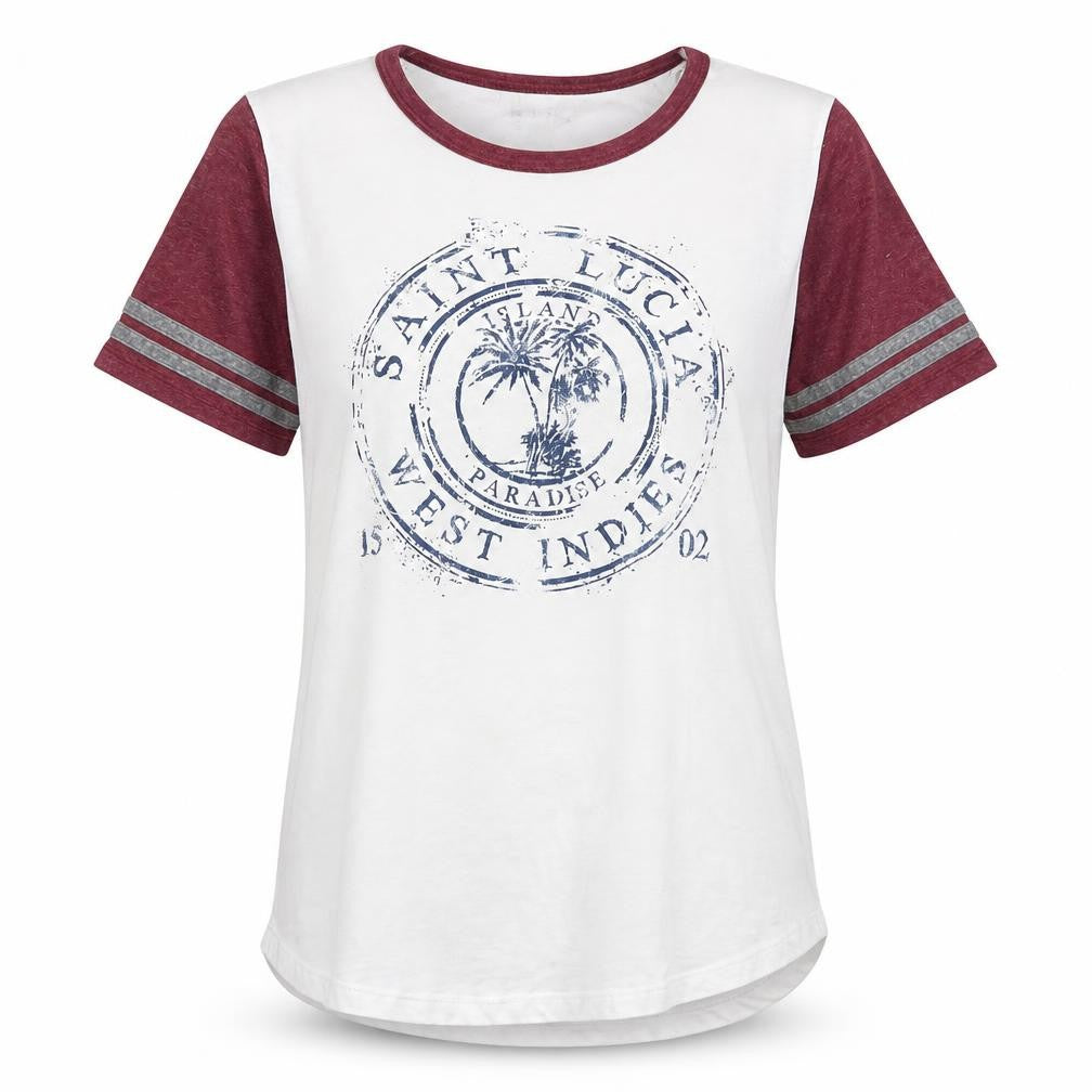 Front view of BLUE 84 women’s white basic t-shirt, size XL