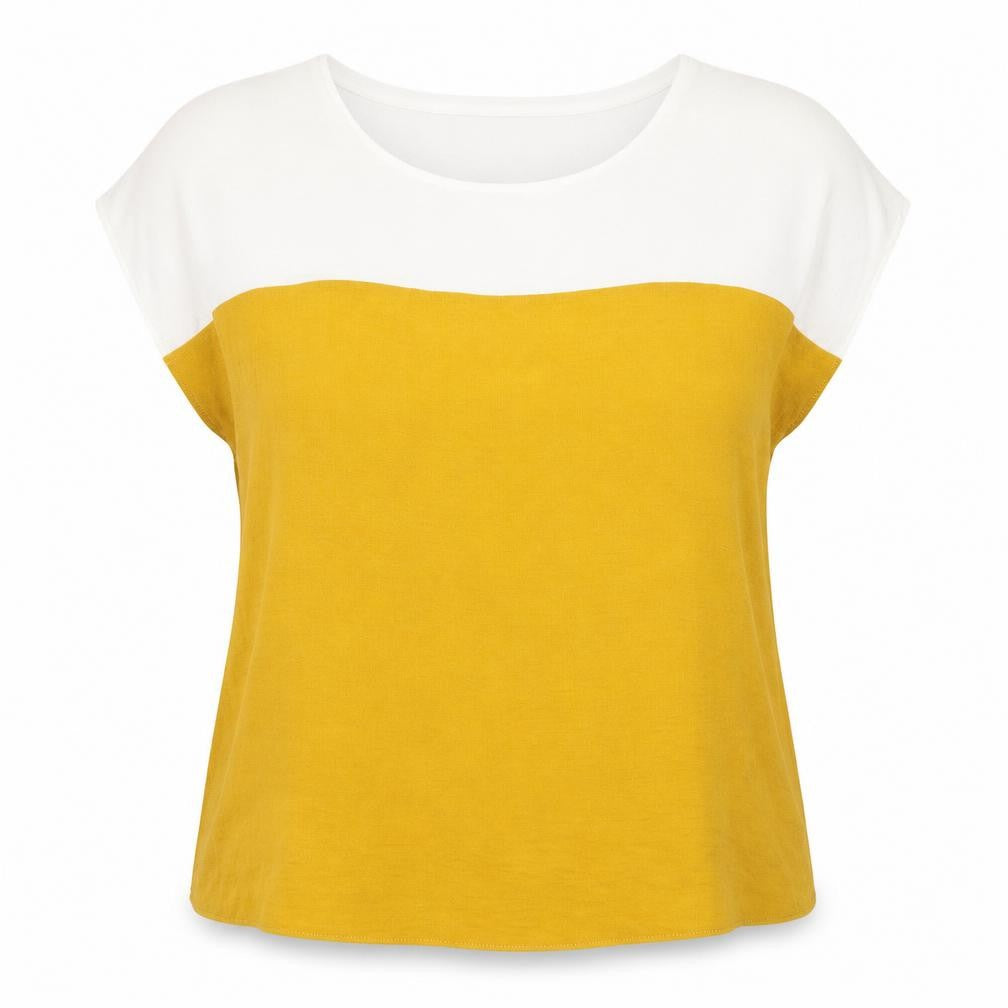 Nutmeg Womens Yellow   Basic Blouse Size 16