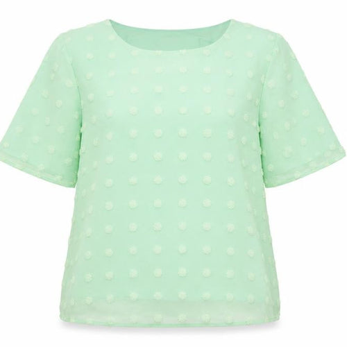 Blooming Jelly Womens Green   Basic Blouse Size M