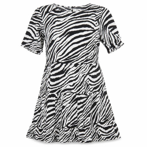 Select Womens Black Animal Print  Fit & Flare  Size 6