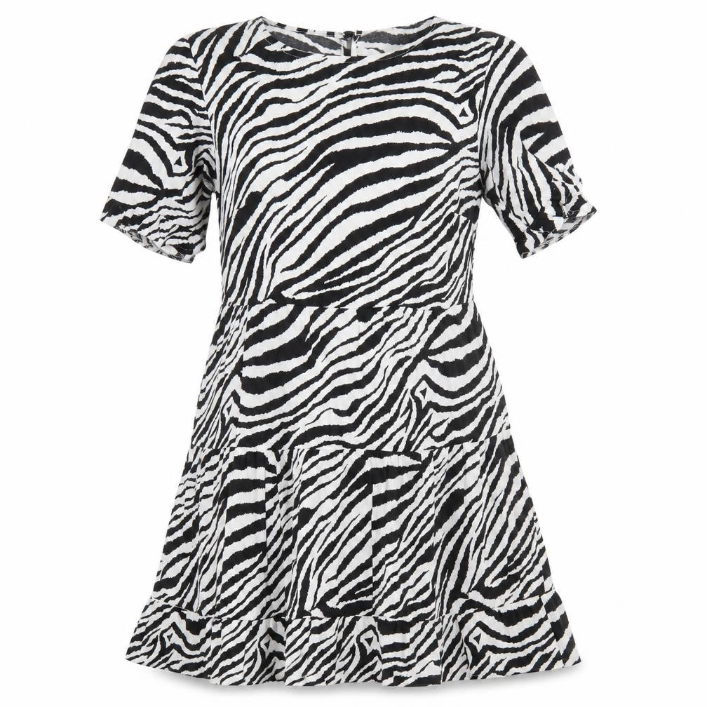 Select Womens Black Animal Print  Fit & Flare  Size 6