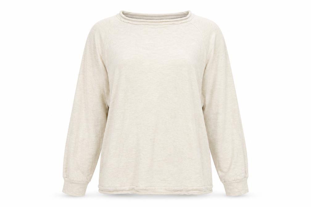 Front view of ASOS women’s beige jumper, size UK 10