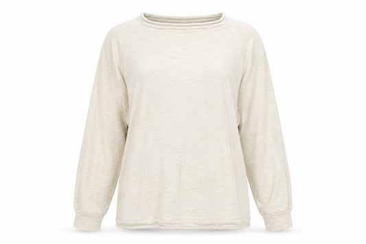 Front view of ASOS women’s beige jumper, size UK 10