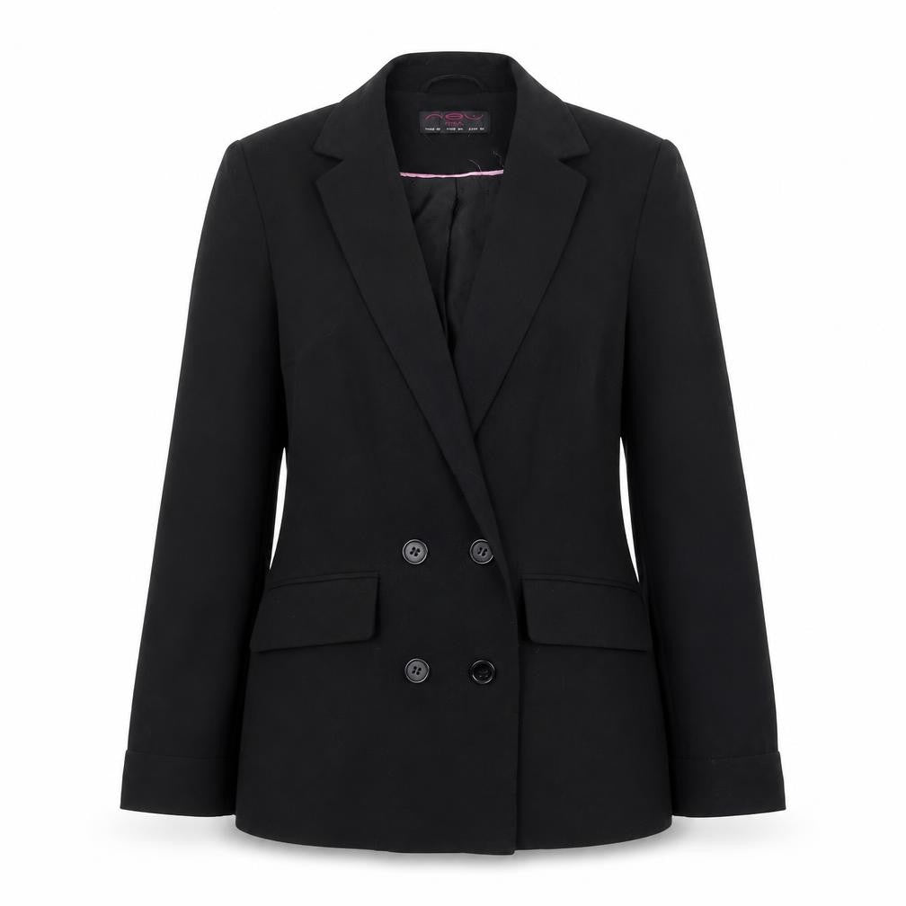 Front view of New Look women’s black jacket, size UK 10
