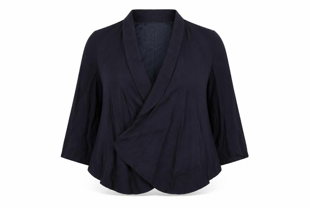 Front view of New Look women’s blue jacket blazer, size UK 12