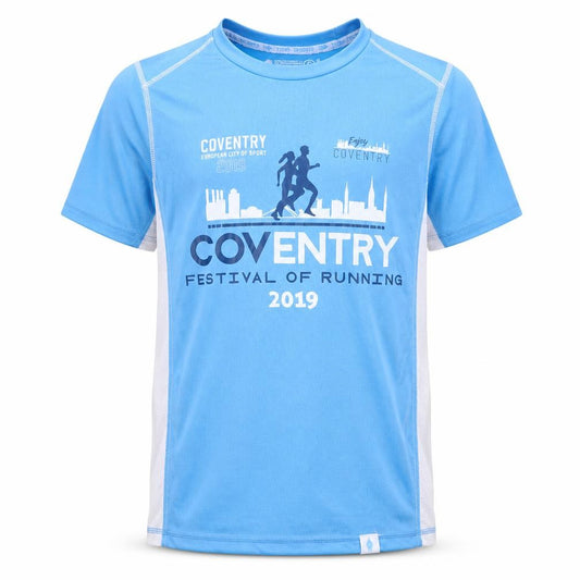 Front view of Titan men’s blue basic t-shirt, size S