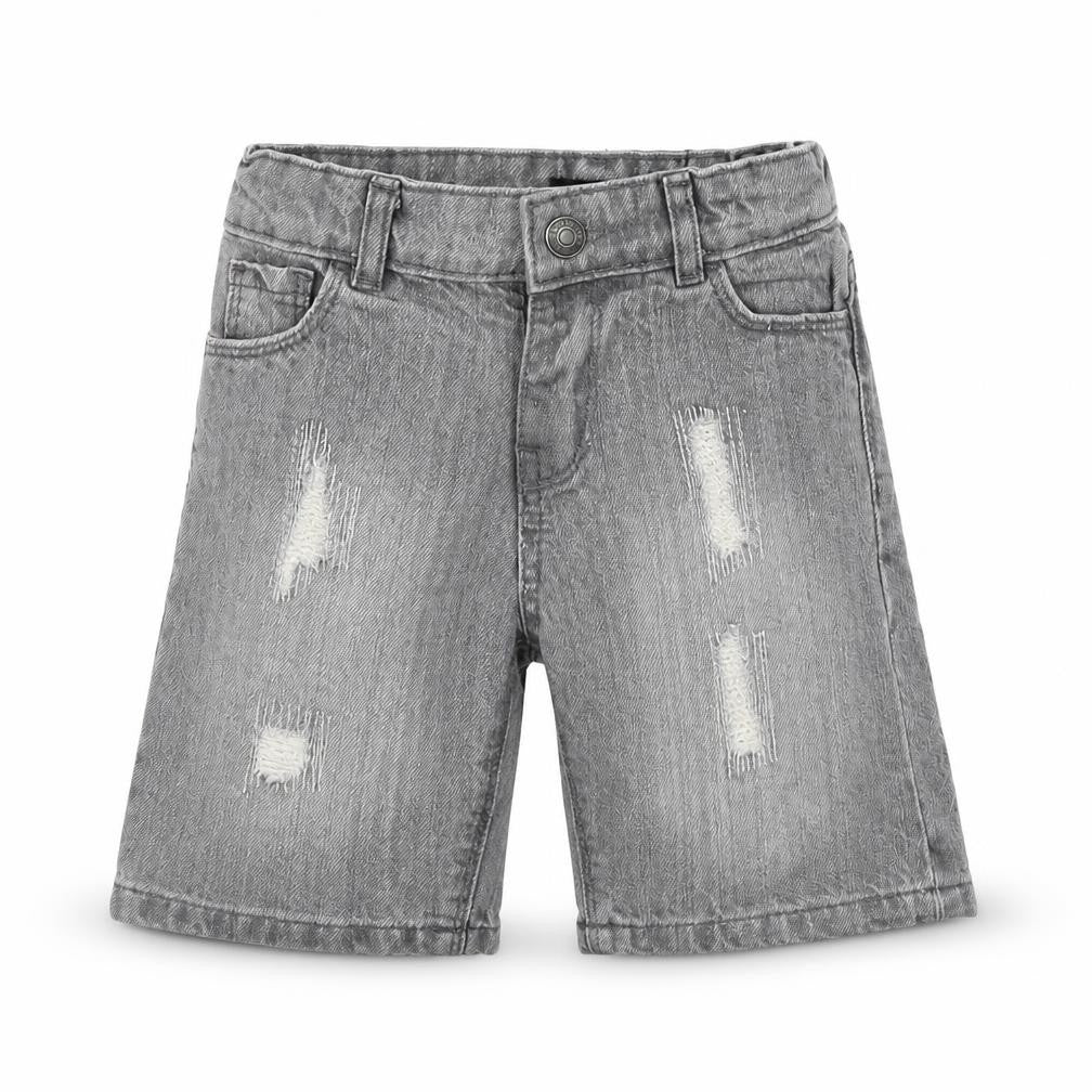 Front view of Mini Rebel Grey Cropped Jeans, size 18-24, Months