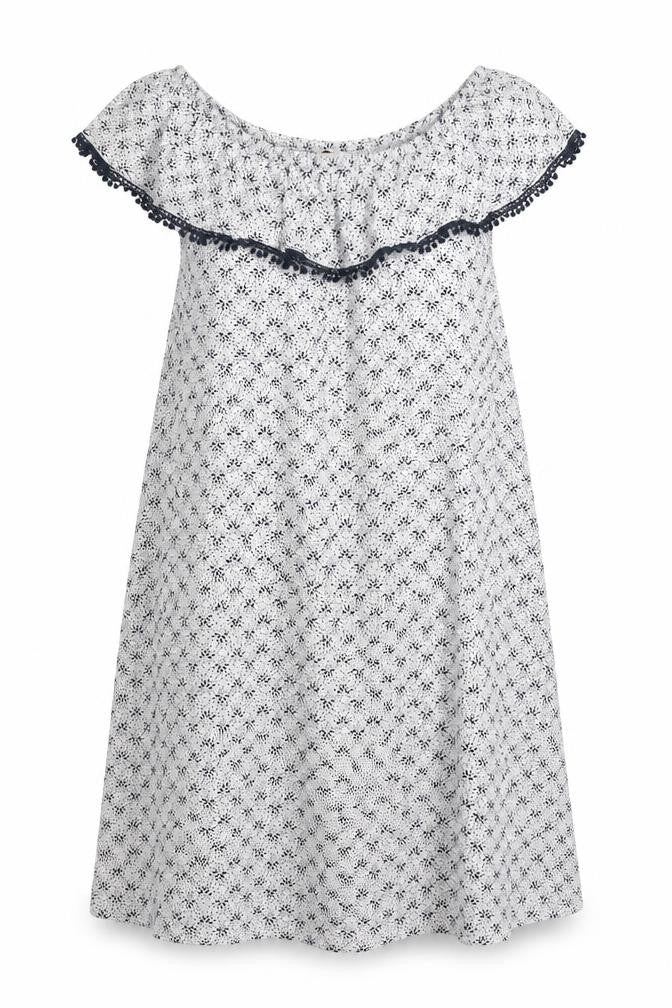 George Womens White Floral  A-Line  Size 14  - Blue