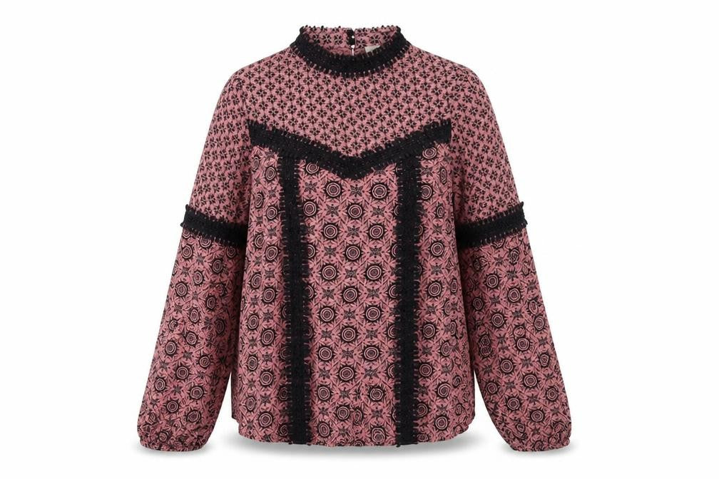 Front view of River Island women’s pink basic blouse, size UK 6
