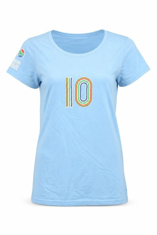 Front view of FIFA boys’ blue basic t-shirt, size XL