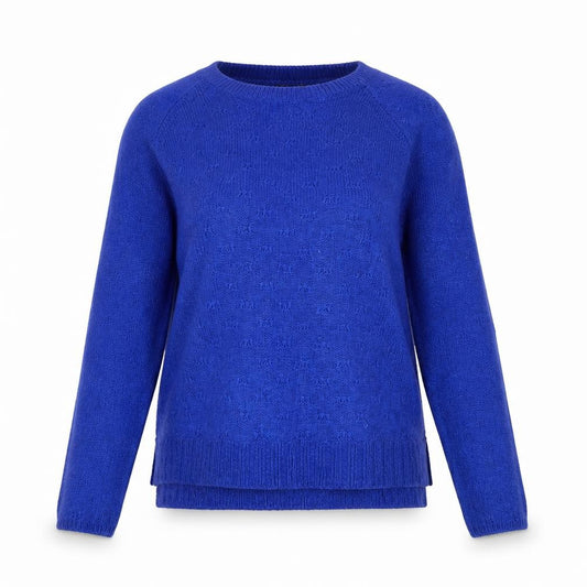 Front view of H&M women’s blue jumper, size XS