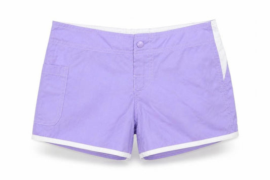 Front view of Nicole women’s purple bermuda shorts, size S