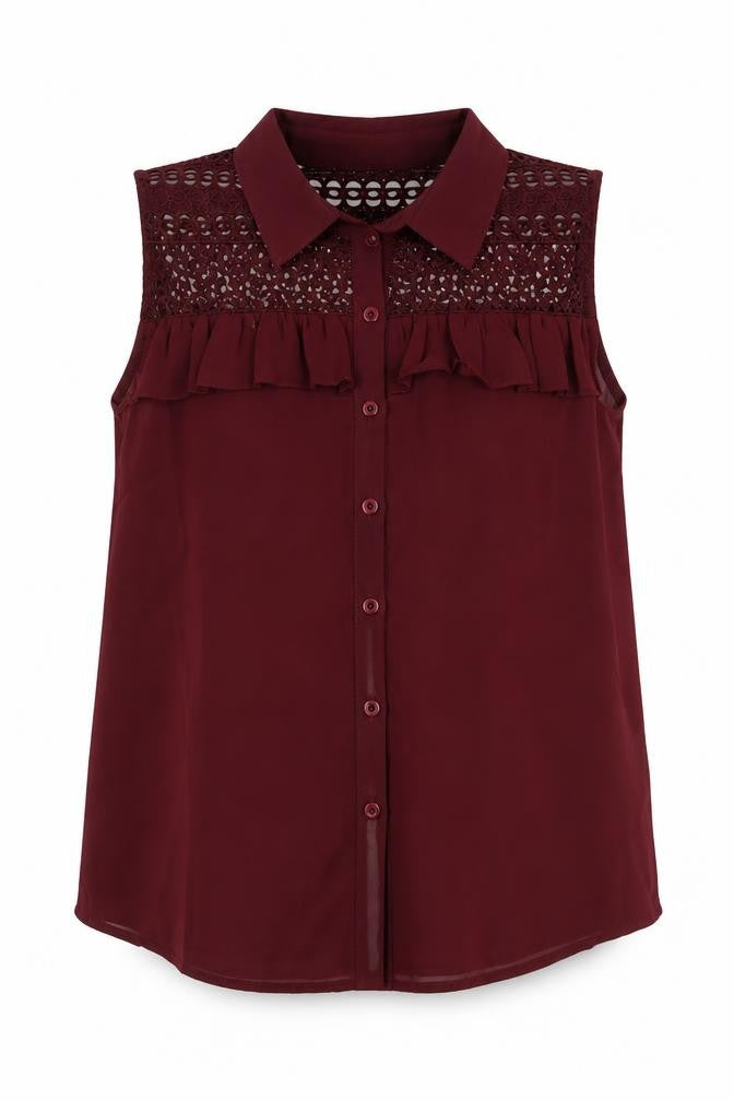 Front view of FG london girls’ purple basic button-up, size 11, years