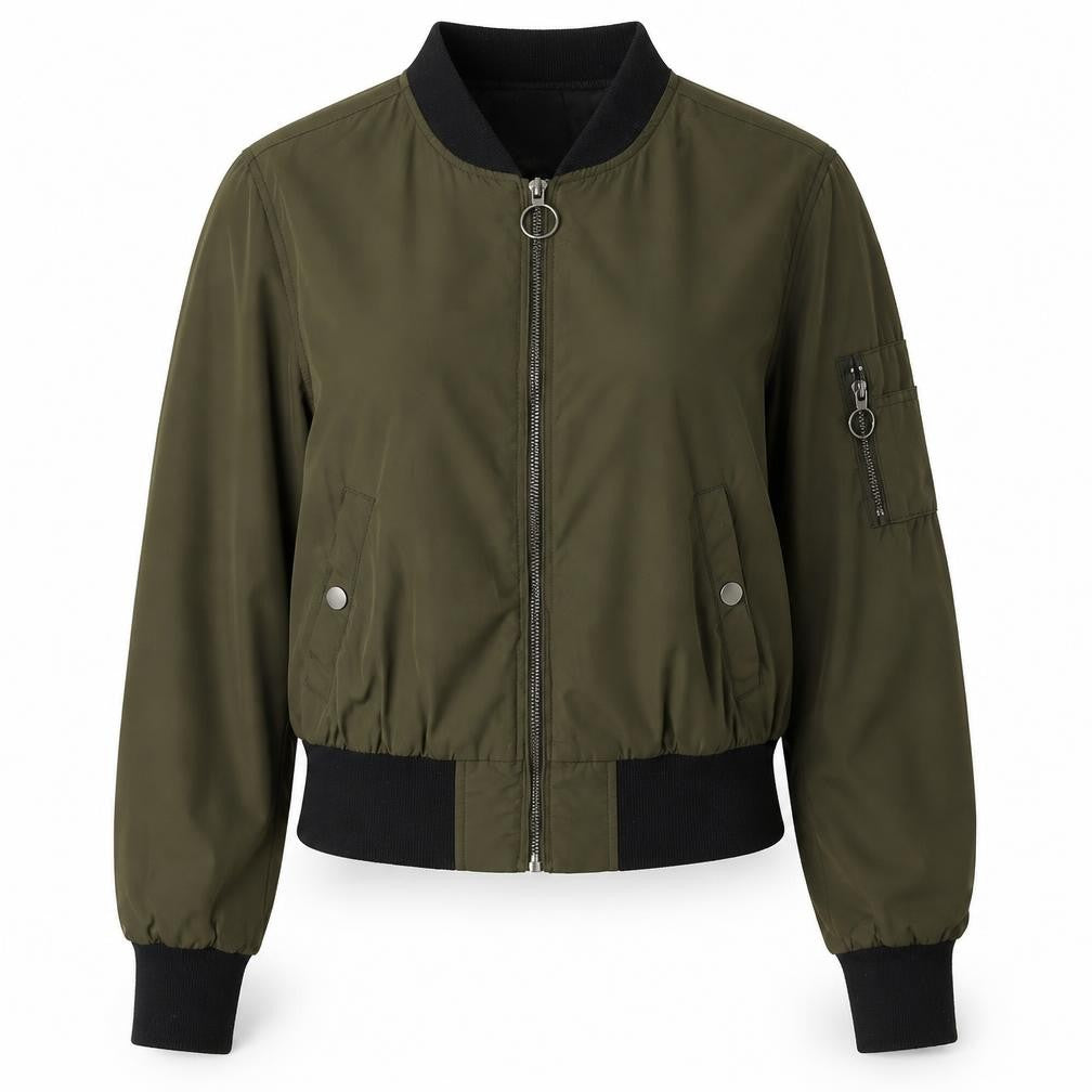 Front view of Primark women’s green jacket, size L
