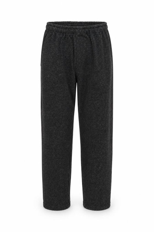 Front view of Preworn men’s grey sweatpants, size M, 27-inch leg