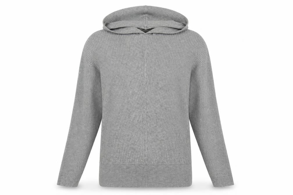 F&F Womens Grey Striped  Pullover Hoodie Size 12