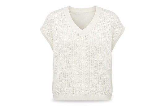 Front view of F&F women’s white jumper, size UK 12