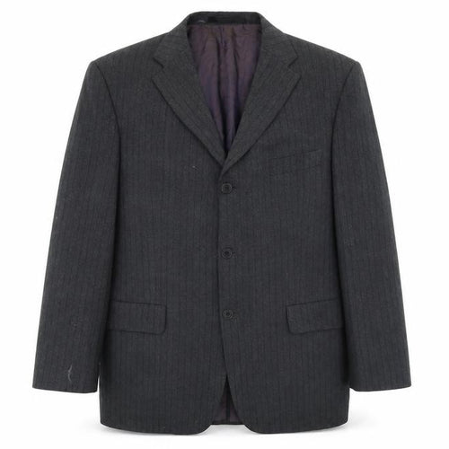 Marks & Spencer Mens Grey Striped  Jacket Suit Jacket Size 42