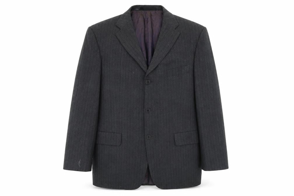 Marks & Spencer Mens Grey Striped  Jacket Suit Jacket Size 42